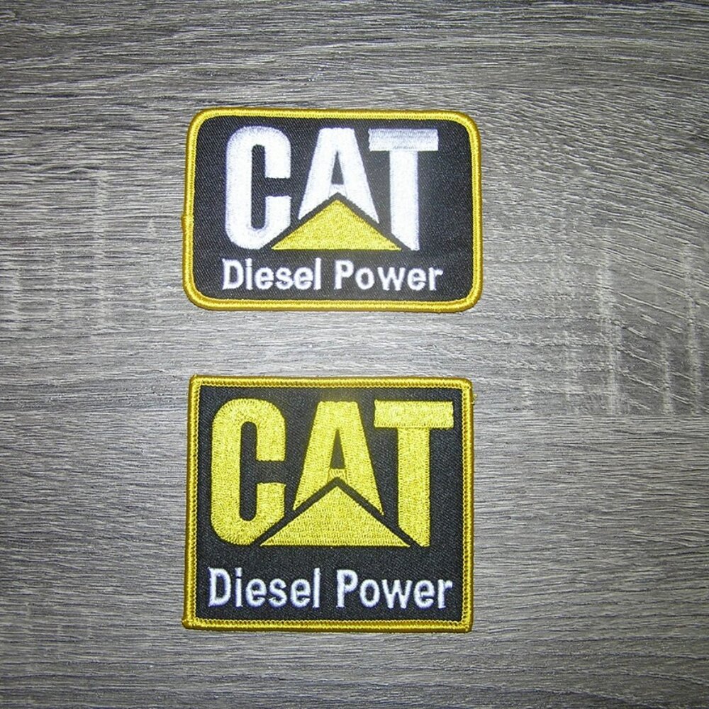 (2) Caterpillar CAT Diesel Power Embroidered Iron On Patches